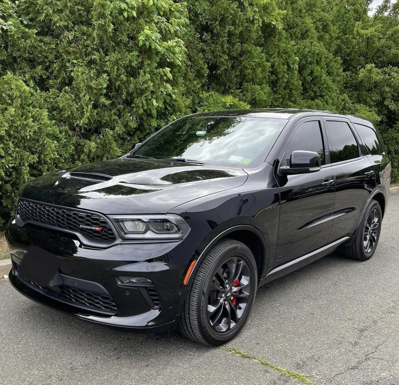 Blacked-out Dodge Durango with 5 percent tint